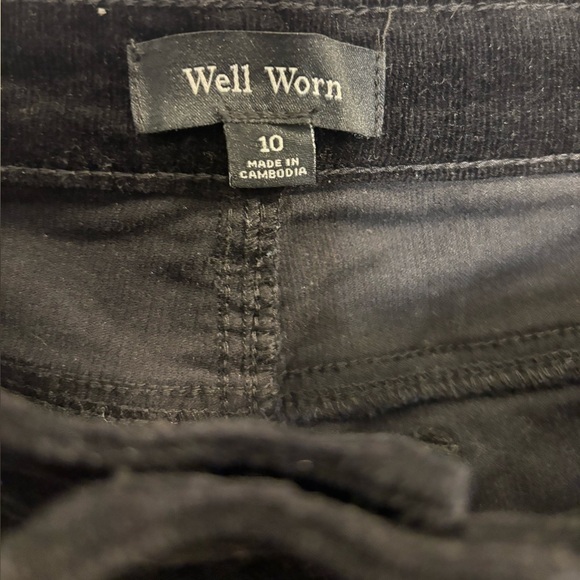 Well Worn black corduroy straight leg pants - Picture 3 of 3